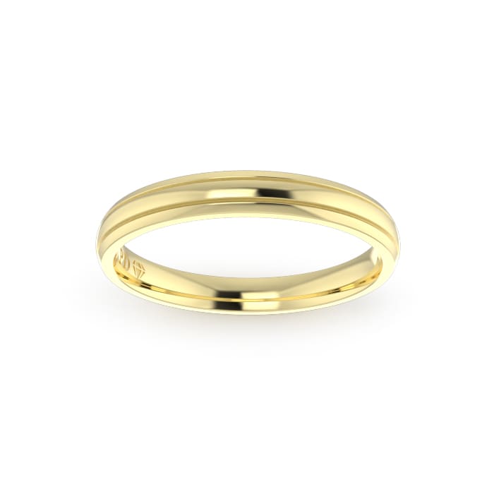 Gents-Wedding-ring-Yellow-Gold-Double-Groove-3mm-Top