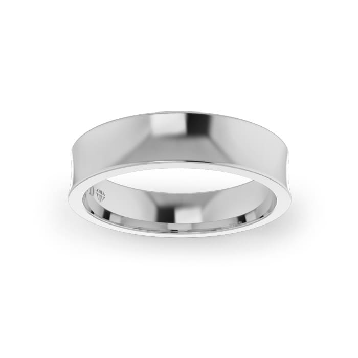 Gents-Wedding-Ring-Plat-Concave-5mm-Top