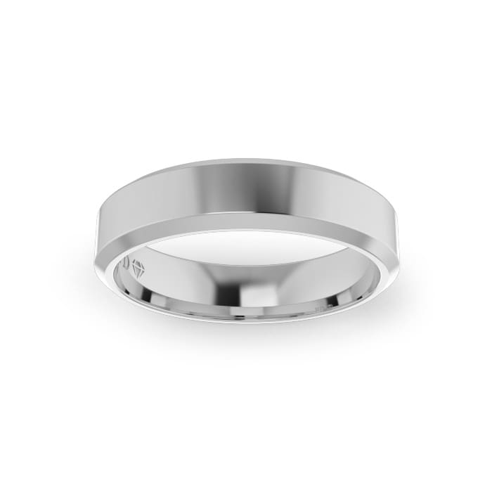 Gents-Wedding-Ring-Plat-Bevelled-5mm-Top