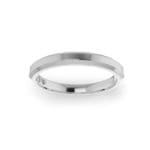 White Gold Ladies Bevelled Wedding Ring 3mm