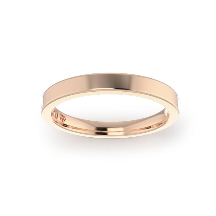 Ladies-Wedding-Ring-Rose-Gold-Flat-Top-2.50mm Ladies-Wedding-Ring-Rose-Gold-Flat-Top-2.50mm