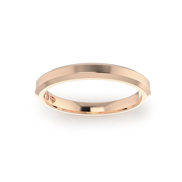 Ladies-Wedding-Ring-Rose-Gold-Bevelled-Top-2.50mm