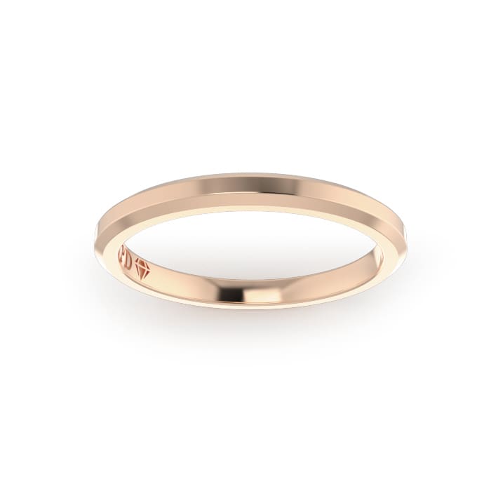 Ladies-Wedding-Ring-Rose-Gold-Bevelled-Top-2.00mm Ladies-Wedding-Ring-Rose-Gold-Bevelled-Top-2.00mm