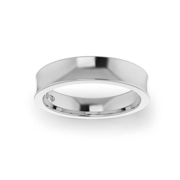 Ladies-Wedding-Ring-PLAT-Concave-Top-4.00mm Ladies-Wedding-Ring-PLAT-Concave-Top-4.00mm
