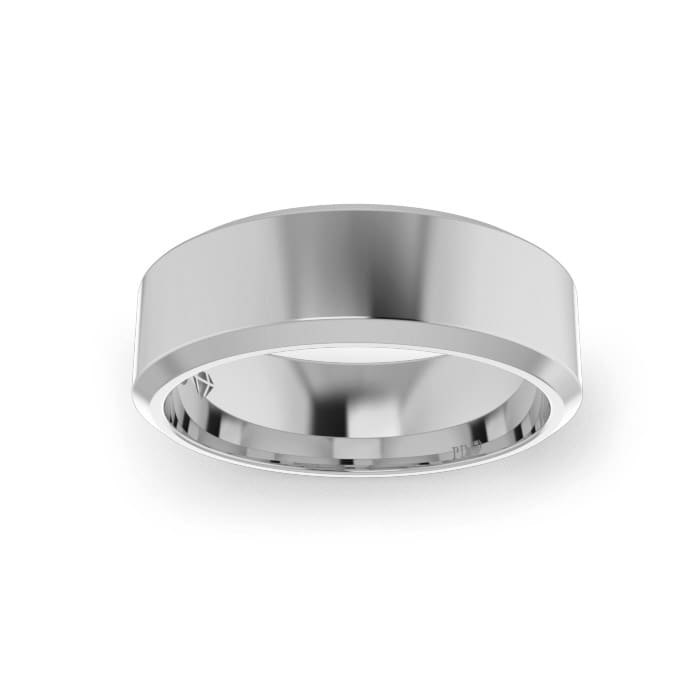 Ladies-Wedding-Ring-PLAT-Bevelled-Top-6.00mm Ladies-Wedding-Ring-PLAT-Bevelled-Top-6.00mm