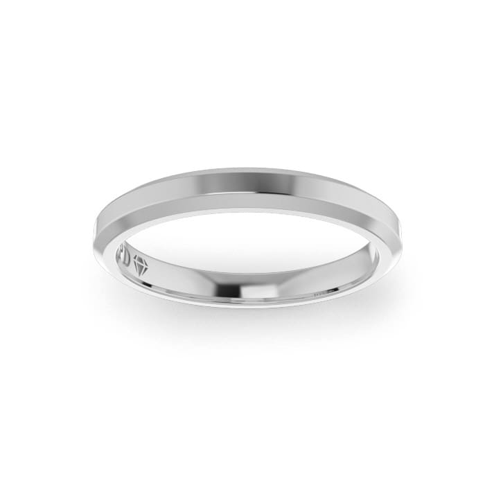 Ladies-Wedding-Ring-PLAT-Bevelled-Top-2.50mm Ladies-Wedding-Ring-PLAT-Bevelled-Top-2.50mm