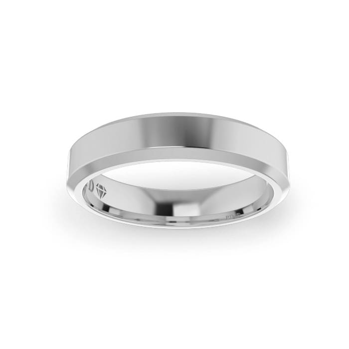 Ladies-Wedding-Ring-PLAT-Bevelled-Top-4.00mm Ladies-Wedding-Ring-PLAT-Bevelled-Top-4.00mm
