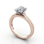 Video-Oval Engagement Ring, Rose Gold, RS50, 3D Video-Oval Engagement Ring, Rose Gold, RS50, 3D