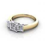 Trilogy-Diamond-Ring-RT10-Princess-Cut-Diamond-Yellow-LF