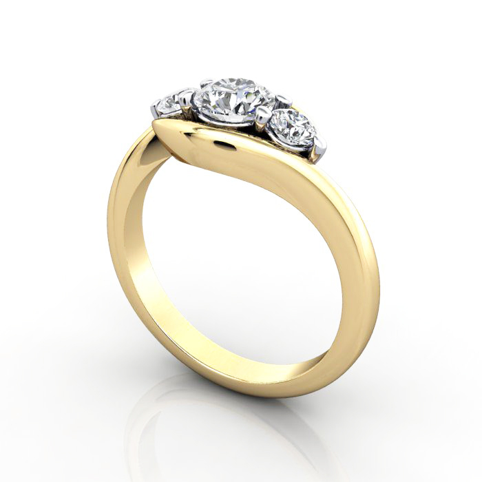 Trilogy-Diamond-Ring-RT8-Round-Brilliant-Diamond-Yellow-3D Trilogy-Diamond-Ring-RT8-Round-Brilliant-Diamond-Yellow-3D