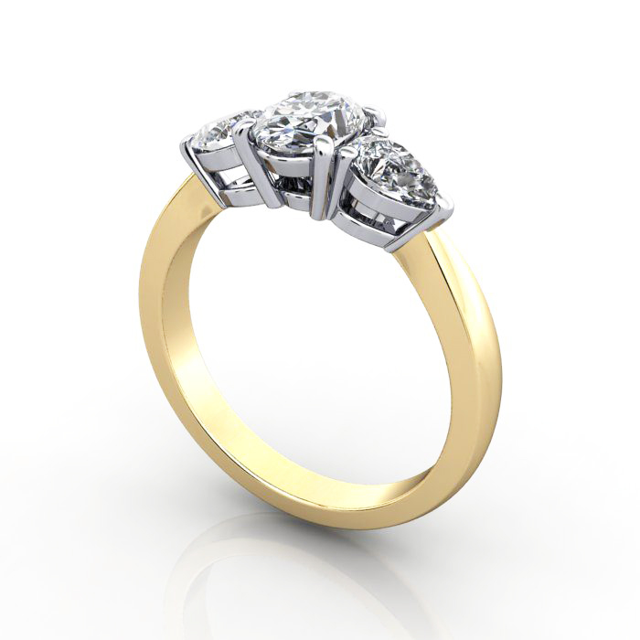 Trilogy-Diamond-Ring-RT7-Oval-Pear-Shaped-Diamond-Yellow-3D