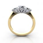 Engagement Ring RT3-Round-YG-TF