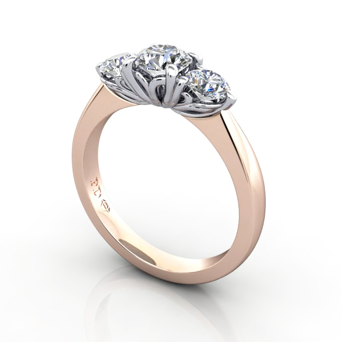Engagement Ring RT3-Round-RG-3D