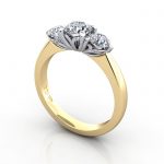 Video-Engagement Ring RT3-Round-YG-3D