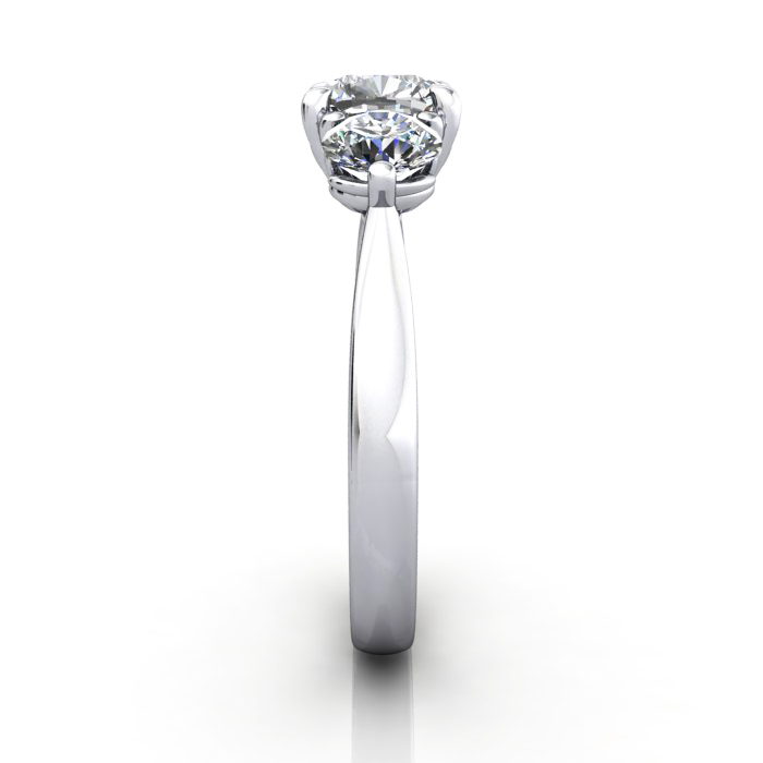 Engagement Ring RT3-Cush-Plat-SV