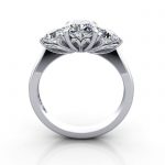 Engagement Ring RT3-Cush-Plat-TF