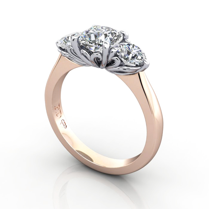 Engagement Ring RT3-Cush-RG-3D