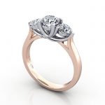 Video-Trilogy Engagement Ring, Rose Gold, RT1, 3D