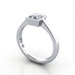 Princess Engagement Ring, White Gold, RS10, thumb