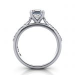 Assher Engagement Ring, White Gold, RS50, TF