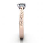 Assher Engagement Ring, Rose Gold, RS50, SV Assher Engagement Ring, Rose Gold, RS50, SV