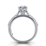 Cushion Edgagement Ring, White Gold,RS50, TF Cushion Edgagement Ring, White Gold,RS50, TF
