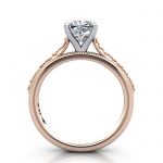 Cushion Edgagement Ring, Rose Gold,RS50, TF Cushion Edgagement Ring, Rose Gold,RS50, TF