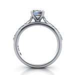 Emerald Engagement Ring, White Gold, RS50, TF