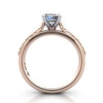 Emerald Engagement Ring, Rose Gold, RS50, TF Emerald Engagement Ring, Rose Gold, RS50, TF
