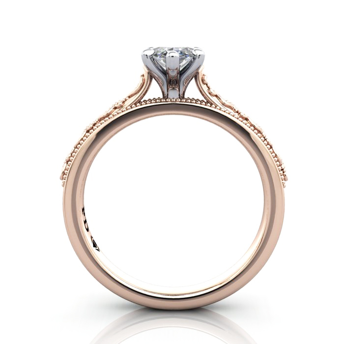 Marquise Engagement Ring, Rose Gold, RS50, TF
