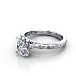 Oval Engagement Ring, White Gold, RS50, LF Oval Engagement Ring, White Gold, RS50, LF