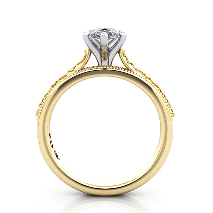 Pear Engagement Ring, Yellow Gold, RS50, TF Pear Engagement Ring, Yellow Gold, RS50, TF