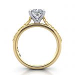 Princess Engagement Ring, Yellow Gold, RS50, TF Princess Engagement Ring, Yellow Gold, RS50, TF