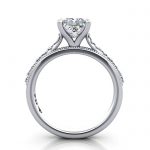 Princess Engagement Ring, White Gold, RS50, TF