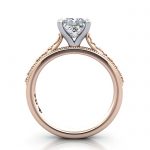 Princess Engagement Ring, Rose Gold, RS50, TF