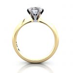 Oval Cut Solitaire Diamond Ring Yellow Gold RS49 TF