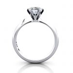 Oval Engagement Ring, White Gold, RS49, TF Oval Cut Solitaire Diamond Ring White Gold RS49 TF