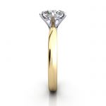 Oval Cut Solitaire Diamond Ring Yellow Gold RS49 SV