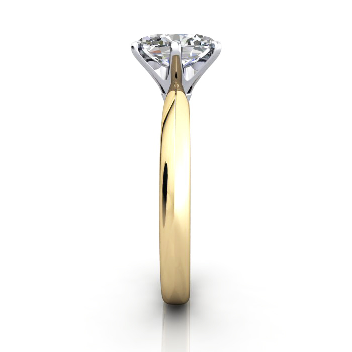 Oval Cut Solitaire Diamond Ring Yellow Gold RS49 SV