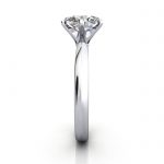 Oval Engagement Ring, Platinum, RS49, SV Oval Cut Solitaire Diamond Ring Platinum RS49 SV