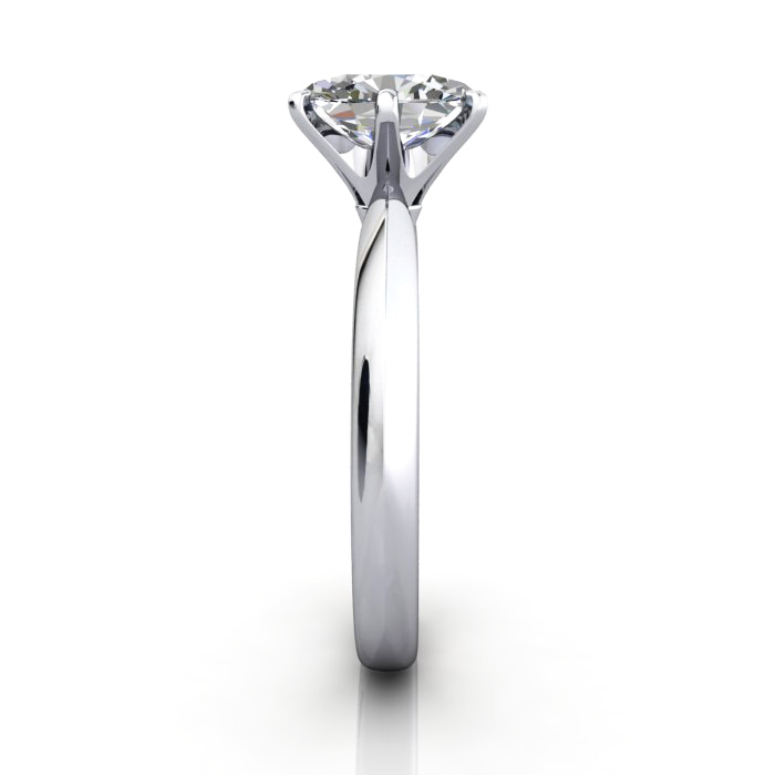 Oval Engagement Ring, Platinum, RS49, SV Oval Cut Solitaire Diamond Ring Platinum RS49 SV