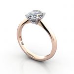 Video-Oval Engagement Ring, Rose Gold, RS48, 3D Video-Oval Engagement Ring, Rose Gold, RS48, 3D