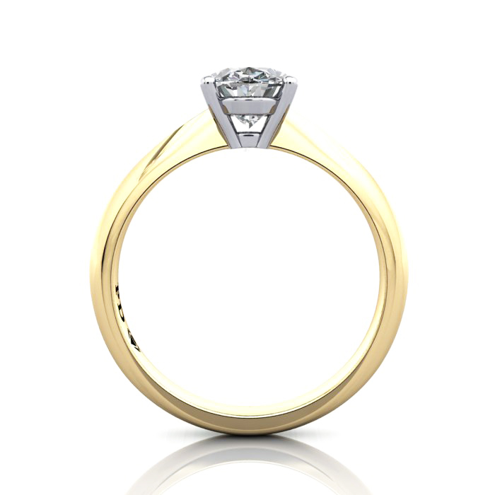 Oval Engagement Ring, Yellow Gold, RS48, TF Oval Engagement Ring, Yellow Gold, RS48, TF