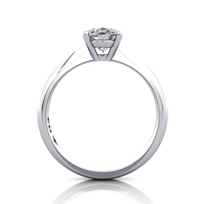 Oval Engagement Ring, White Gold, RS48, TF Oval Engagement Ring, White Gold, RS48, TF