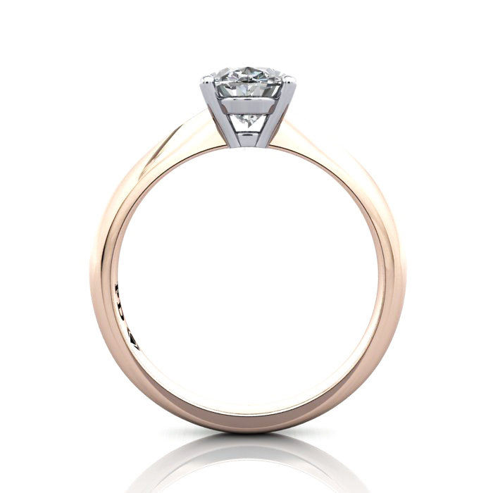 Oval Engagement Ring, Rose Gold, RS48, TF Oval Engagement Ring, Rose Gold, RS48, TF