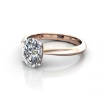 Oval Engagement Ring, Rose Gold, RS48, LF Oval Engagement Ring, Rose Gold, RS48, LF