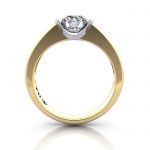 Round Engagement Ring, Yellow Gold, RS39, TF