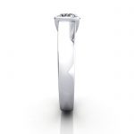 Round Engagement Ring, White Gold, RS39, SV