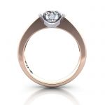 Round Engagement Ring, Rose Gold, RS39, TF Round Engagement Ring, Rose Gold, RS39, TF