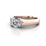Round Engagement Ring, Rose Gold, RS39, LF Round Engagement Ring, Rose Gold, RS39, LF